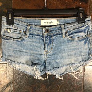 abercrombie frayed girls jean shorts